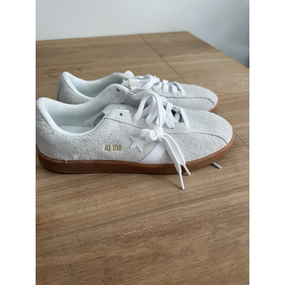 Converse All Star Classic Trainer White Suede Gum Sole Size 7.5 Men Women 9‎ New